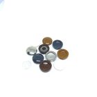 Two Piece Chrome Silver Round Shape Insulated Caps For Woodscrews